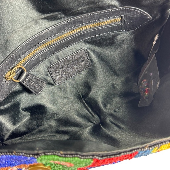 STAUD Tommy Beaded Bag Black Millefiori Shoulder Bag - Picture 10 of 11